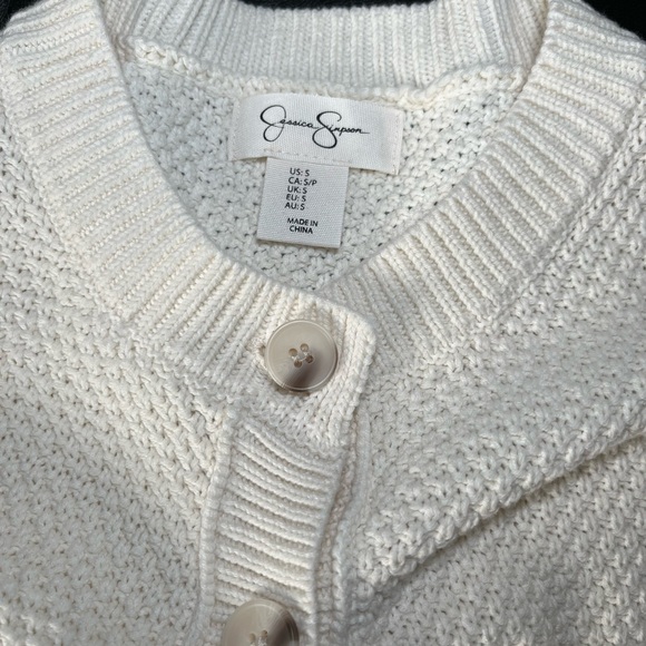 Jessica Simpson Cream Textured Knit Cardigan - Picture 7 of 8